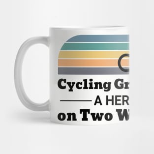 Cycling Grandpa a Hero on Two Wheels Mug